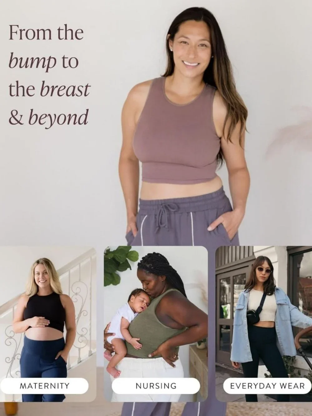 Sublime Longline Nursing Bra for Breastfeeding & Maternity Comfort, Size Options